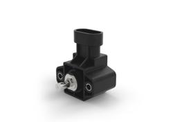 GR3P - Capteur rotatif simple tour à effet hall avec arbre et connecteur AMP Superseal 3P